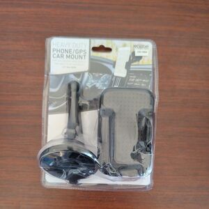 Heavy Duty Phone/GPS Car Mount - BRAND NEW (Black) Super Easy Install Soft Grab